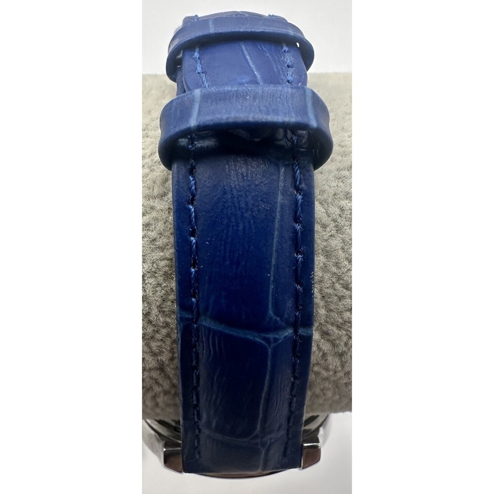 Timex Dark Blue Croco Patterned Ladies Watch‎ T2P093 New Battery 35MM 8" W9 - Picture 4 of 12